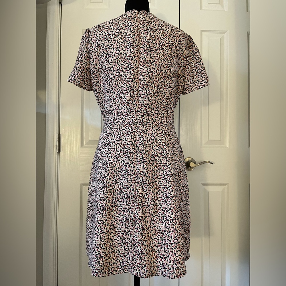J Crew Mercantile Floral Dress Navy Burgundy Blush Size 8 - Picture 6 of 11
